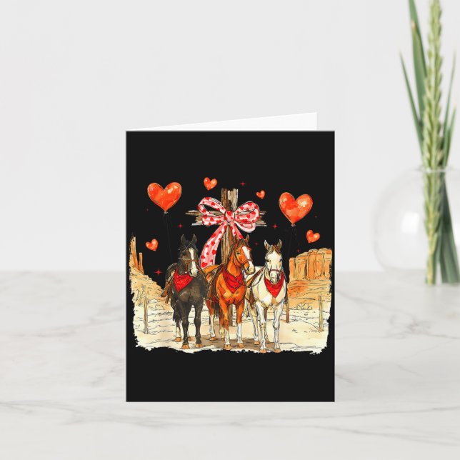 Western Horse Valentine Funny Western Valentines D Karte (Vorderseite)