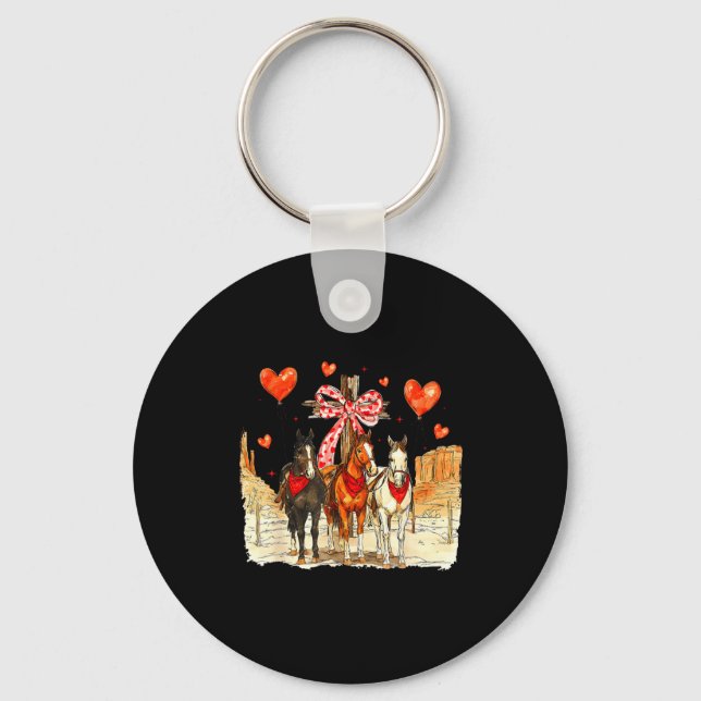 Western Horse Valentine Funny Western Valentines D Schlüsselanhänger (Vorderseite)