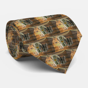 Western Horse Wagon Wheel Cowboy Boots Krawatte