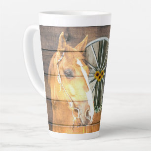 Western Horse Wagon Wheel Horseshoe Cowboy Boots Milchtasse