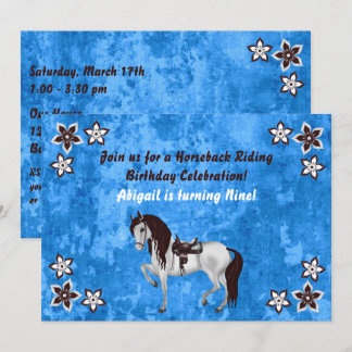 Western Horseback équitation Invitation Anniversai
