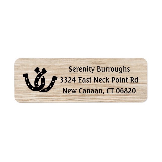 Western Horseshoe Country Wood Rustic Wedding (Vorne)