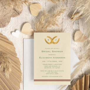 Western Horseshoes Brautparty Einladung