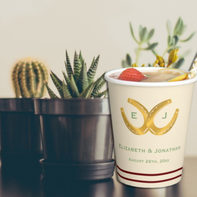 Western Horseshoes Hochzeit Pappbecher (Von Creator hochgeladen)