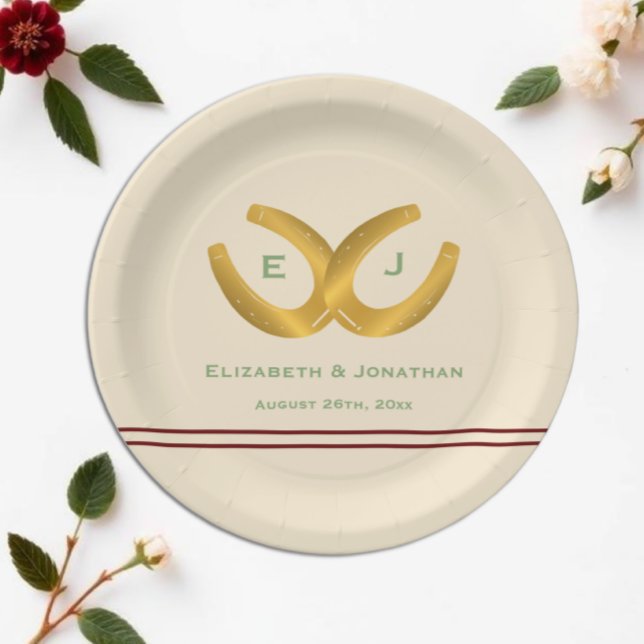 Western Horseshoes Hochzeit Pappteller (Von Creator hochgeladen)