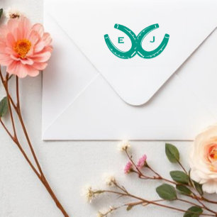 Western Horseshoes Hochzeit Permastempel