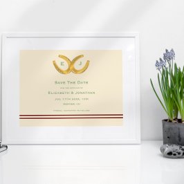 Western Horseshoes Wedding Save The Date