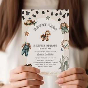 Western Howdy Baby Cowboy Baby Dusche Einladung