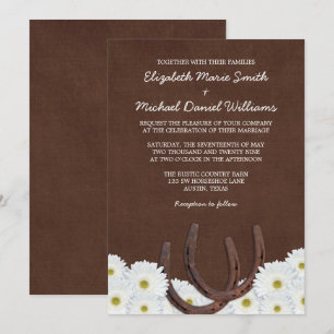 Western-Hufeisen und Hochzeiten Einladung