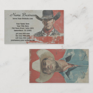 Western-Ikone: Cowboy aus den 1950er Jahren Visitenkarte