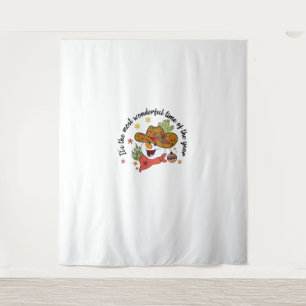 Western ist der schönste Time Cowboy Snowman Wandteppich
