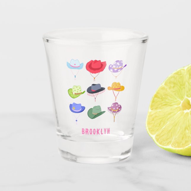 Western Junggeselinnen-Abschied bevorzugen Shot Gl Schnapsglas (Vorderseite)