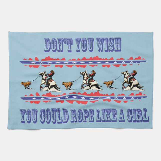 Western Kitchen Serviette Calf Roping (Horizontal)