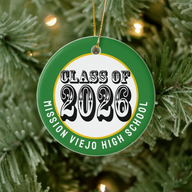 Western-Klasse des Foto-Abschlusses 2026 Keramik Ornament (Baum)