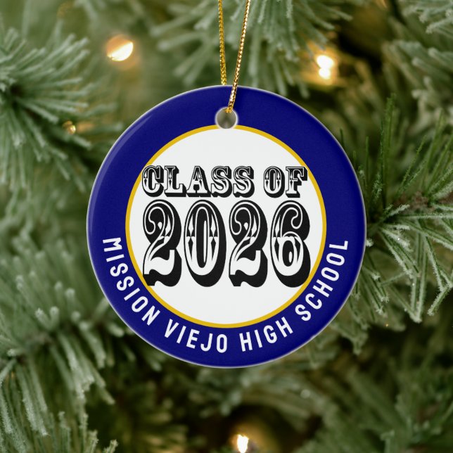 Western-Klasse des Foto-Abschlusses 2026 Keramik Ornament (Baum)