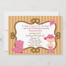 Western-kleine Cowgirl-Baby-Duschen-Einladung Einladung