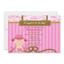 Western-kleine Cowgirl-Baby-Duschen-Einladung
