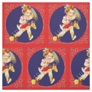 Western Kleines Cowgirl auf Stick Horric Stoff