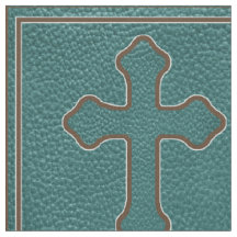 Western Kreuz Aquamarine und braune Imitate Lederg