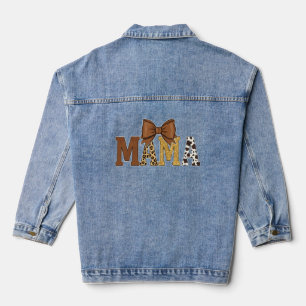 Western Kuh Druck Mama  Jeansjacke