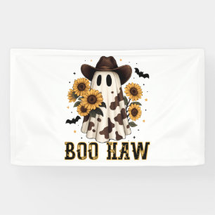 Western Kuh Spot Spooky Ghost Boo Haw Banner