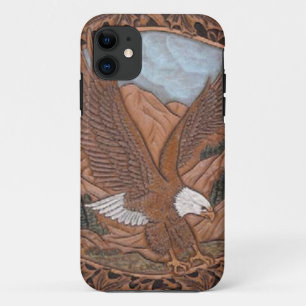 Western-Land bearbeiteter lederner Vintager Adler Case-Mate iPhone Hülle