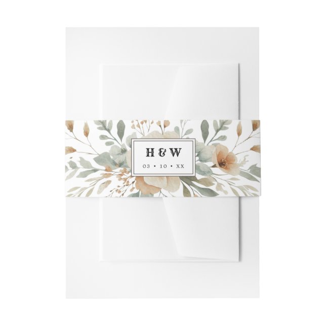 Western Land Blumen Hochzeit Einladung Einladungsbanderole (Vorderseite Beispiel)