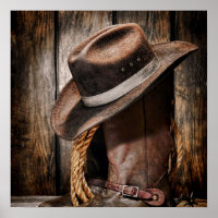 Western Land Braunholz Cowboystiefel