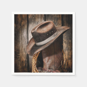 Western Land Braunholz Cowboystiefel Serviette