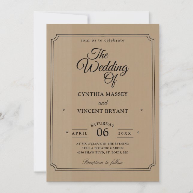 Western Land Hochzeitseinladungen Einladung (Vorderseite)