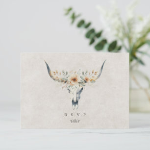 Western Land langgezogene Hochzeitsmahlzeiten UAWG RSVP Karte