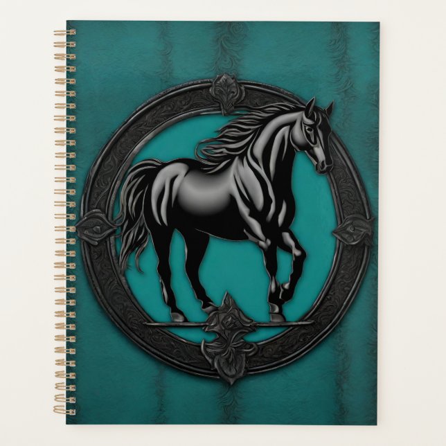 Western Land Reitpferd Aquamarin Planer (Vorderseite)