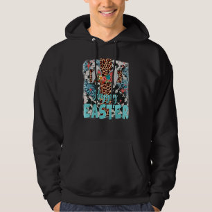 Western Land Serape Leopard Jesus Cross Happy E Hoodie