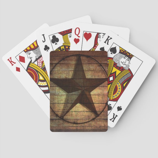 Western-Land-ursprüngliche Scheunen-hölzerner Spielkarten (Rückseite)