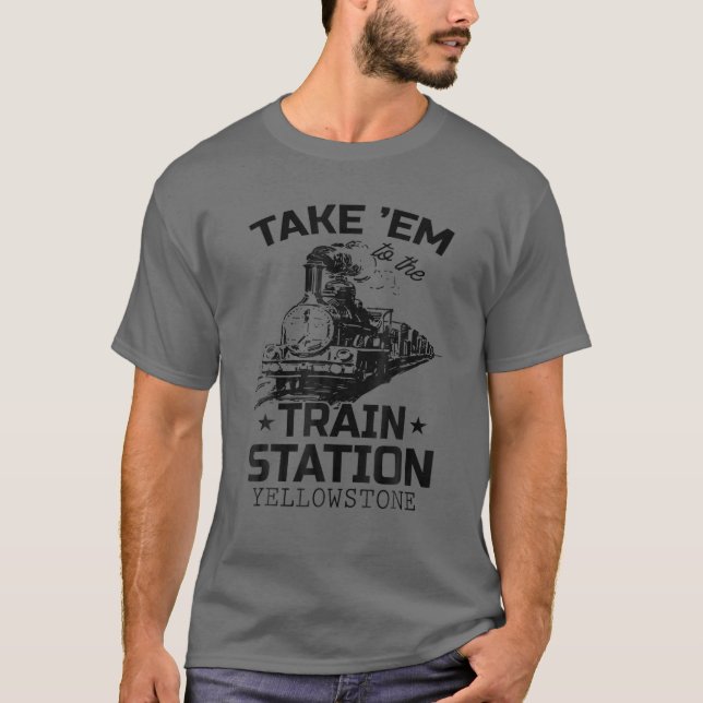 Western Land Yellowstone nehmen Sie zum Zug T-Shirt (Vorderseite)