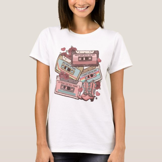 Western-Länderkassettenband T-Shirt (Vorderseite)