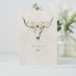 Western-Langkornmöbel Auswahl Hochzeitsfeier RSVP Karte