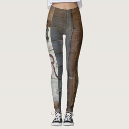 Western Leggings - Vintages Foto Mehl Zeichen