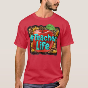 Western Lehrerin Leopard Cowhide Lehrerin Leben Su T-Shirt