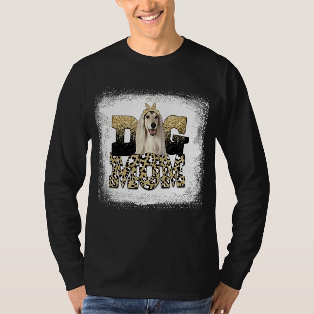 Western Leopard Afghan Hound Mutter am 1. T-Shirt (Vorderseite)