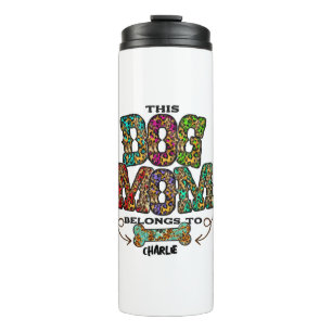 Western Leopard Pattern Dog Mama Knochen Thermosbecher