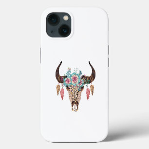 Western Leopard Print Floral Bull Case-Mate iPhone Hülle