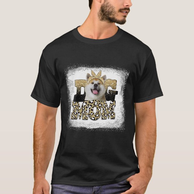 Western Leopard Shiba Inu Mama Muttertag T-Shirt (Vorderseite)