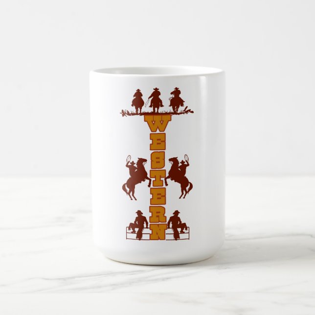 Western Lesezeichen Kaffeetasse (Mittel)