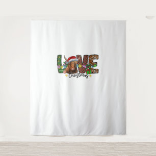 Western Liebe Weihnachten Schottische Kuh Highland Wandteppich