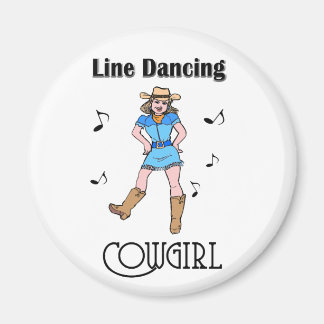 Western "Line Dancing Cowgirl" Magnet