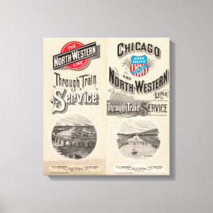 Western-Linie Chicago Leinwanddruck