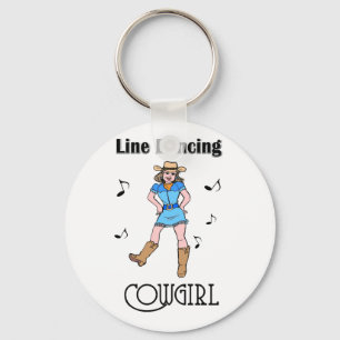 Western "Linie Tanzen-Cowgirl " Schlüsselanhänger
