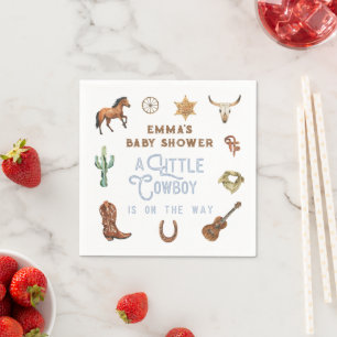 Western Little Cowboy Foto Babydusche Serviette