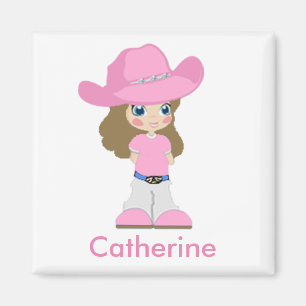 Western Little Cowgirl Magnet